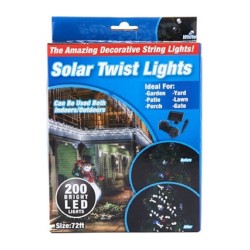 Solar Twist Lights 200 Χριστουγεννιάτικα Λαμπάκια LED Λευκά 21μ Ηλιακά σε Σειρά