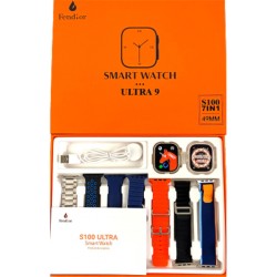 S100 Ultra Smartwatch Σετ 7 σε 1 - Μαύρο