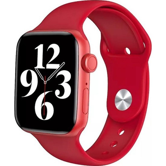 HW22 Series 6 Smart Watch Full Screen, 44MM, Men / Women, Split Screen, Bluetooth HD Call, Play Music, Sport Wrist Included Sensors Κόκκινο