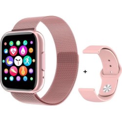 Smartwatch T99 με bluetooth κλήσεις (ροζ) oem