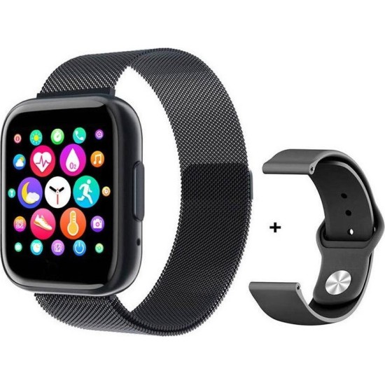 Smartwatch T99 με bluetooth κλήσεις (Μαύρο) oem