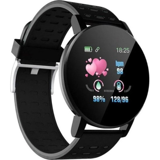 Smartwatch 119 Plus 44mm Με Bluetooth, IP67 - Μαύρο- OEM