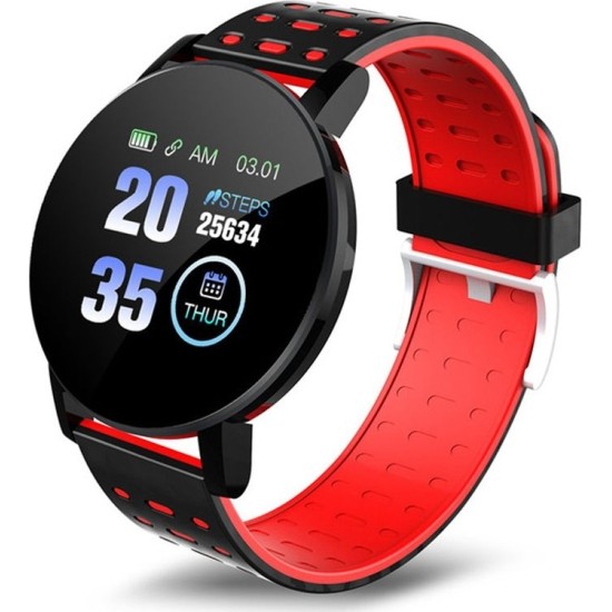 Smartwatch 119 Plus 44mm Με Bluetooth, IP67 - Κόκκινο - OEM Smartwatch 119 Plus 44mm Με Bluetooth, IP67 - Κόκκινο - OEM