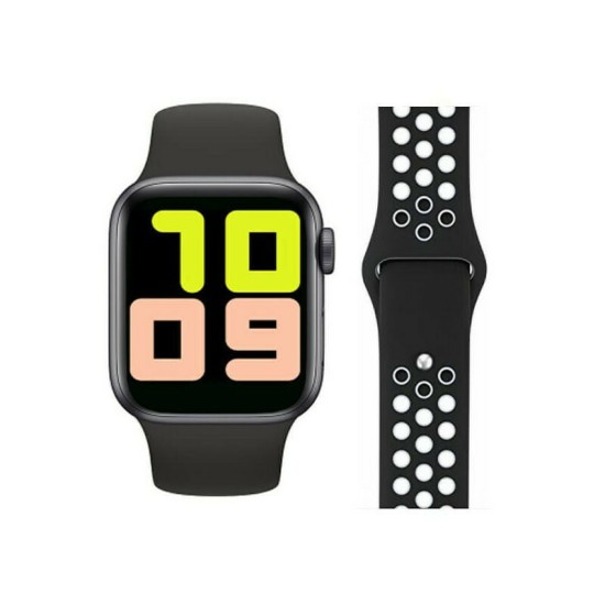 T55 Smartwatch με Παλμογράφο (Μαύρο/Λευκό) oem