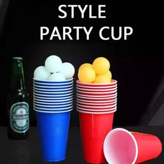 Beer Pong Party Game Classic Drinking Game Ενηλίκων 18τμχ Cups Balls