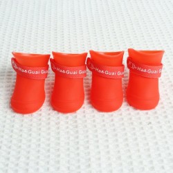 Nunbell Dog Αδιάβροχα Παπουτσάκια Σκύλου – Σετ 4 Τεμαχίων Medium Κόκκινο 