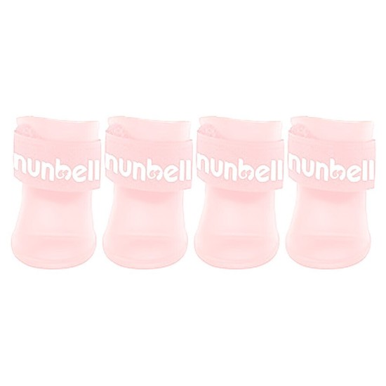 Nunbell Dog Αδιάβροχα Παπουτσάκια Σκύλου – Σετ 4 Τεμαχίων Small Ροζ