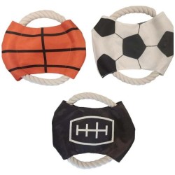 Nunbell Παιχνίδι Κατοικίδιου απο Σχοινί με Σχέδιο Μπάλας 18,5cm 