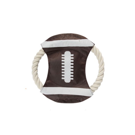 Nunbell Παιχνίδι Κατοικίδιου απο Σχοινί με Σχέδιο Μπάλας 18,5cm Rugby