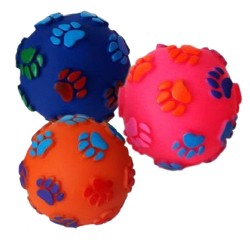 Nunbell Παιχνίδι Μπάλα Σκύλου Από Καουτσούκ Με Ήχο 7,5cm Πορτοκαλί