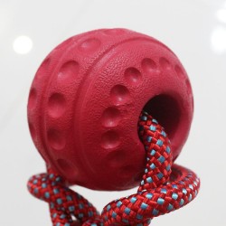 Παιχνίδι Σκύλου Μπάλα με Σχοινί 24×6,5cm Nunbell Κόκκινο