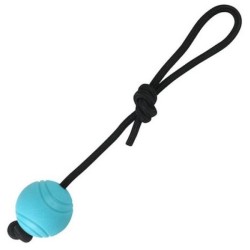 Παιχνίδι Σκύλου Μπάλα με Σχοινί 26×6,5cm Nunbell Μπλε