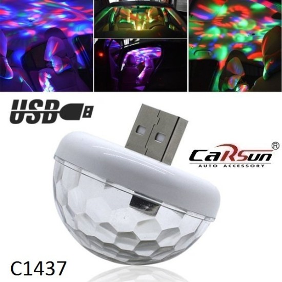 Φώτα LED για εσωτερικό αυτοκινήτου USB RGB C1437 CARSUN