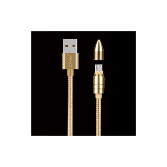 mizoo (X26) Bullet Καλώδιο Γρήγορης φόρτισης & μεταφοράς δεδομένων USB 2.0 to micro USB (1m) - Χρυσό mizoo (X26) Bullet Καλώδιο Γρήγορης φόρτισης & μεταφοράς δεδομένων USB 2.0 to micro USB (1m) - Χρυσό