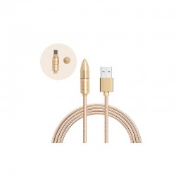 mizoo (X26) Bullet Καλώδιο Γρήγορης φόρτισης & μεταφοράς δεδομένων USB 2.0 to micro USB (1m) - Χρυσό