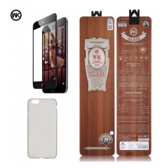 WK 2in1 Avant Garde 9H Tempered Glass με θήκη από σιλικόνη για IPhone X & 7/7 Plus