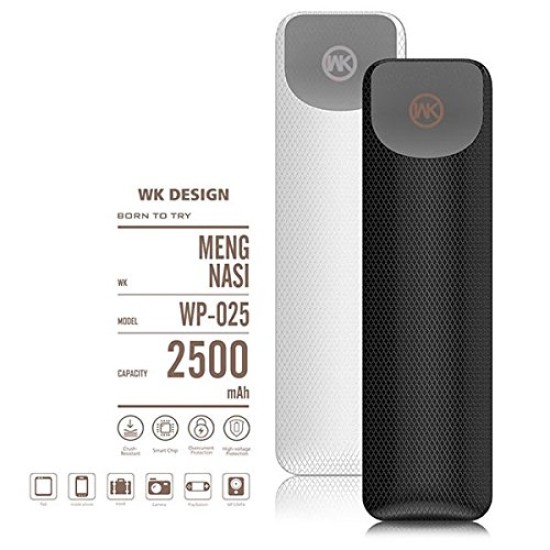 WK MENG NASI 2500mAh POWER BANK FOR IPHONE, SAMSUNG (BLACK) WK MENG NASI 2500mAh POWER BANK FOR IPHONE, SAMSUNG (BLACK)