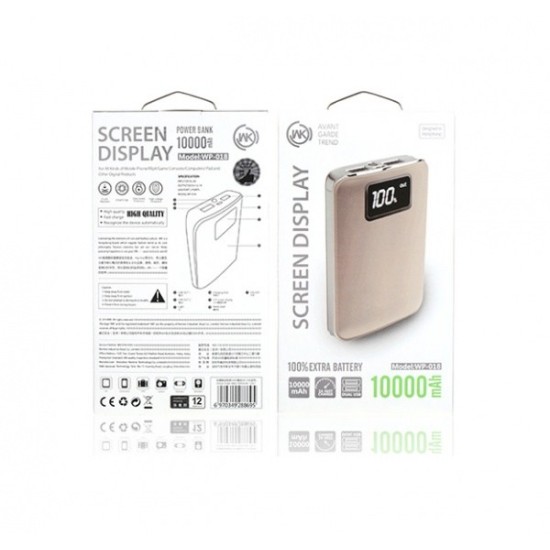 WK SCREEN DISPLAY 10000mAh POWER BANK WK SCREEN DISPLAY 10000mAh POWER BANK