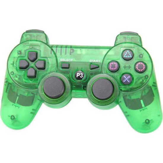 Doubleshock Ασύρματο Gamepad για PS3 Transparent Green