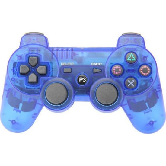 Doubleshock Ασύρματο Gamepad για PS3 Transparent Blue