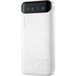 WK WP-163 Power Bank 20000mAh με 2 Θύρες USB-A Λευκό