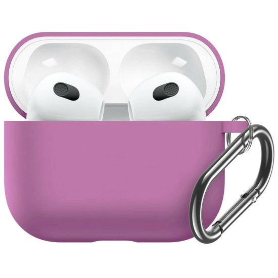 Θήκη Σιλικόνης για Apple Airpods 3 Protection Silicone Case Purple ΟΕΜ