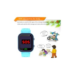 Q15 Παιδικό Smartwatch με GPS και Καουτσούκ/Πλαστικό Λουράκι Μπλε