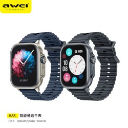 Smartwatch αδιάβροχο ρολόι χειρός με παλμογράφο μαύρο H88 Awei