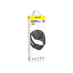 Smartwatch αδιάβροχο ρολόι χειρός με παλμογράφο μαύρο H19 Awei
