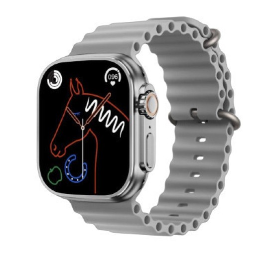 Awei H16 Ultra Smartwatch με Παλμογράφο (Ασημί)