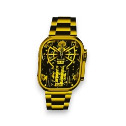 Z76 Ultra Gold 49mm Έξυπνο ρολόι πλήρους οθόνης/Bluetooth Calling/NFC/Real Turnbuckle Design