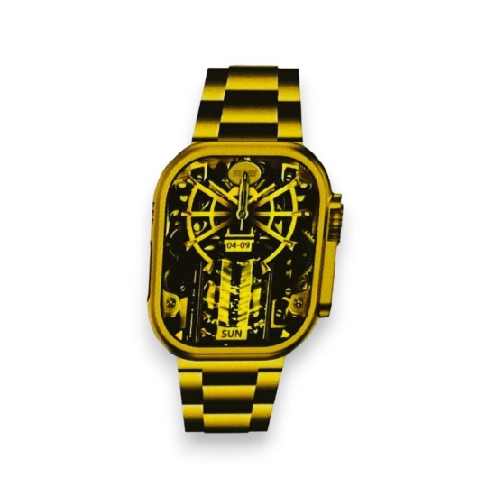 Z76 Ultra Gold 49mm Έξυπνο ρολόι πλήρους οθόνης/Bluetooth Calling/NFC/Real Turnbuckle Design