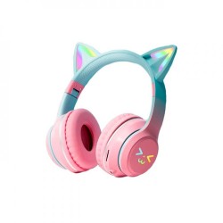 Cat Ear Headset Ασύρματα/Ενσύρματα On Ear Ακουστικά Μαύρα BT612