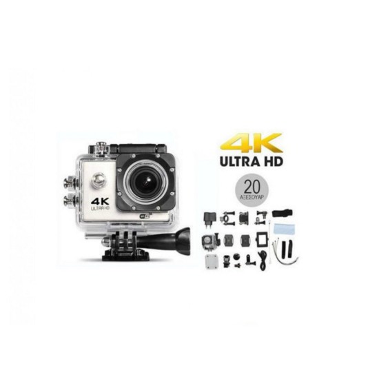 Aδιάβροχη Action Sports Camera Wifi 4K - OEM QY-08K Silver Aδιάβροχη Action Sports Camera Wifi 4K - OEM QY-08K Silver