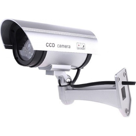 Dummy με Led IR-003 Ψεύτικη Κάμερα Παρακολούθησης Τύπου Bullet Ασημί Dummy με Led IR-003 Ψεύτικη Κάμερα Παρακολούθησης Τύπου Bullet Ασημί