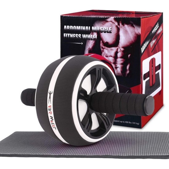 Ρόδα Εκγύμνασης Κοιλιακών ABDOMINAL MUSCLE FITNESS WHEEL Μαύρο + κίτρινο 25439-5 (oem)