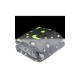 Κουβέρτα Fleece Αστέρια 120x150εκ. Φωσφορίζουσα Γκρι