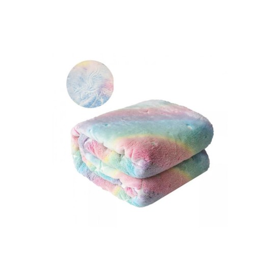 Παιδική Κουβέρτα Fleece που Φωσφορίζει 150x120cm με Λαμπερά Φωσφορίζοντα Σχέδια - Childrens Glow Blanket - Ουράνιο Τόξο
