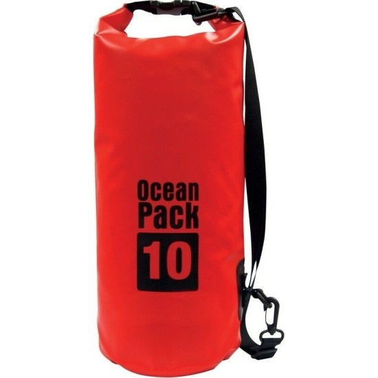 Αδιάβροχος Σάκος Παραλίας 10L - Waterproof Dry Bag ΟEM Κόκκινο