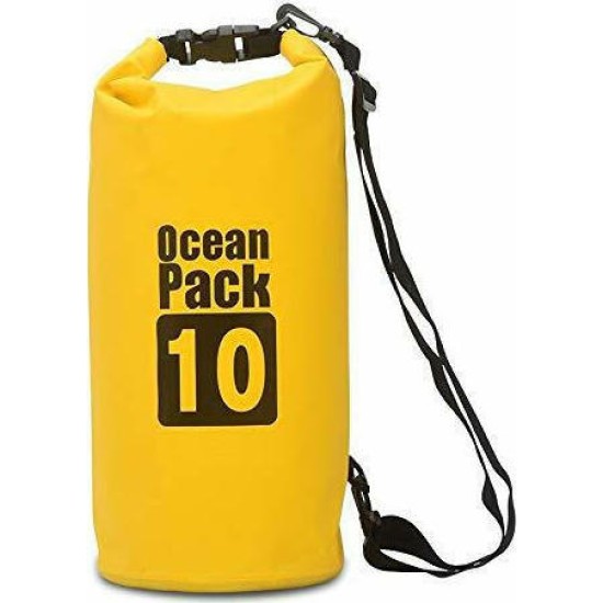 Αδιάβροχος Σάκος Παραλίας 10L - Waterproof Dry Bag ΟEM κίτρινο