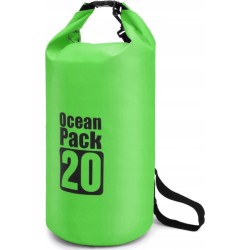 Αδιάβροχος Αεροστεγής Σάκος  20L Ocean Pack Πράσινος με Λουρί που Επιπλέει στο Νερό