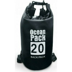 Αδιάβροχος Αεροστεγής Σάκος  20L Ocean Pack Μαύρο με Λουρί που Επιπλέει στο Νερό