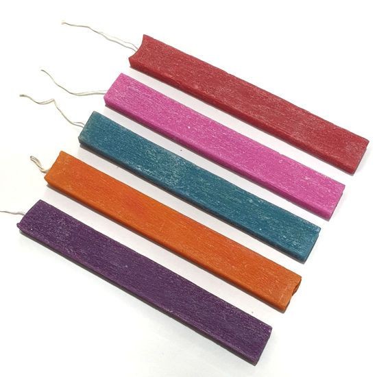 Λαμπάδα κερί ξυστή αρωματική παραλληλόγραμμη πλακέ 30x3.5x1.5cm Διάφορα Χρώματα