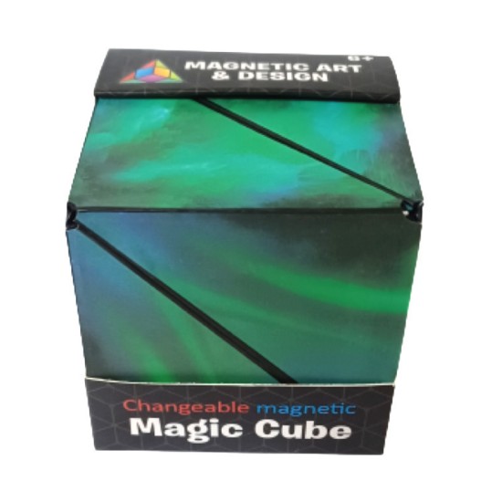 Design Πράσινος Κύβος Σπαζοκεφαλιά με 72 Σχήματα Changeable Magnetic Magic Cube