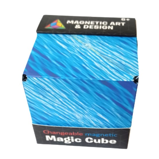 Design Γαλάζιος Κύβος Σπαζοκεφαλιά με 72 Σχήματα Changeable Magnetic Magic Cube
