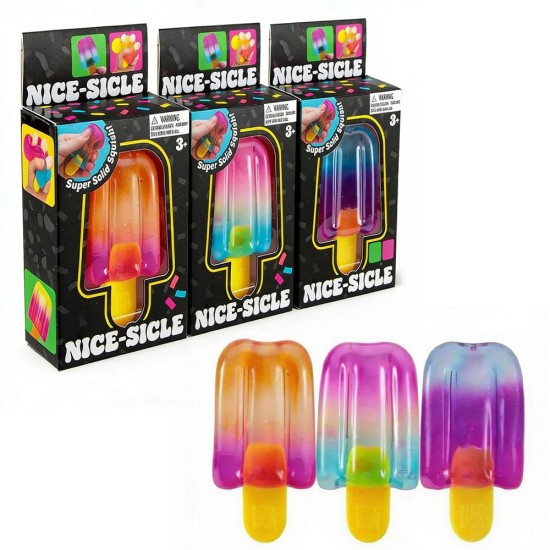 Schylling Needoh Nice-Sicle - Sensory Squeeze Toy Rainbow Colour XL 12.6cm