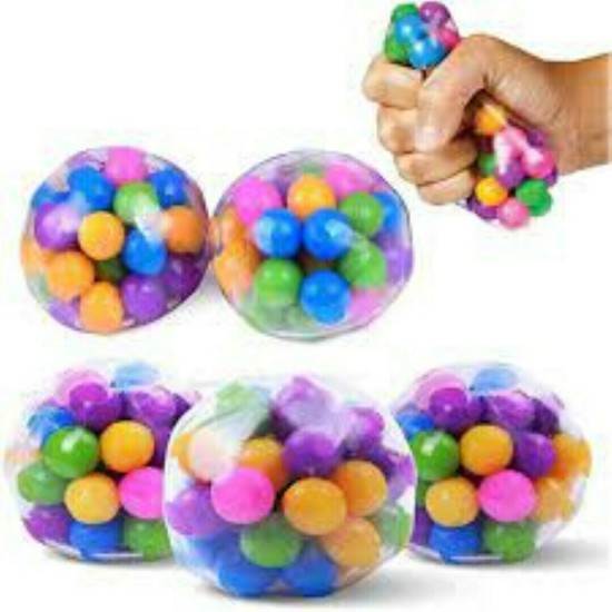 Squeezy ball rainbow colours χρωματιστές χάντρες 2 τμχ OEM