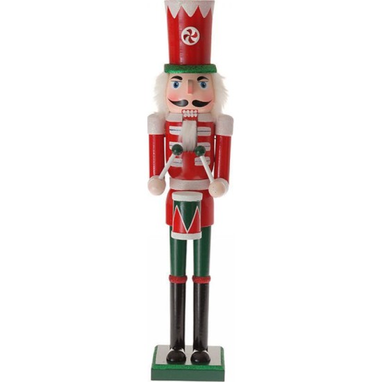 Χριστουγεννιάτικο Διακοσμητικό Καρυοθραύστης Λευκό/Κόκκινο 38cm SU01-61 oem