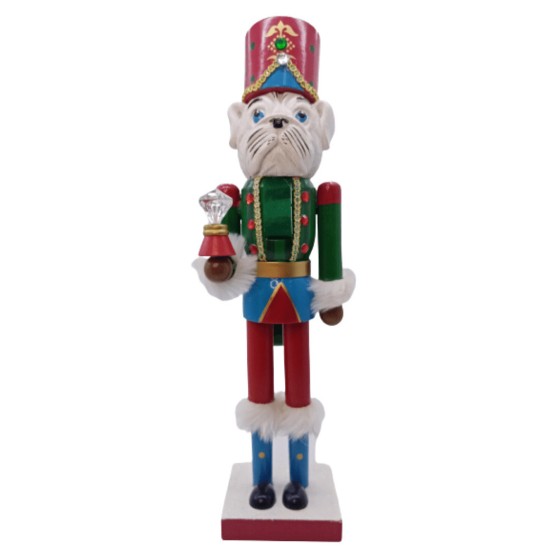 Χριστουγεννιάτικο Διακοσμητικό Καρυοθραύστης μπουλντόγκ Ύψους 38εκ. SU01-22 oem