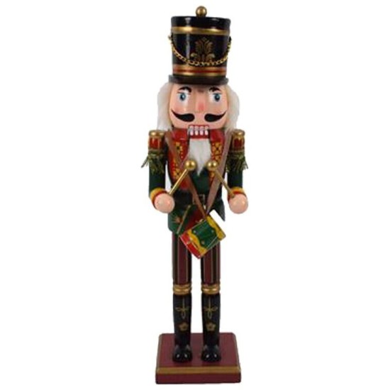 Χριστουγεννιάτικο Διακοσμητικό Καρυοθραύστης Πράσινος-Κόκκινος 38cm SU01-88 oem